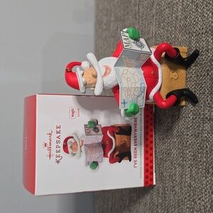 Hallmark Singing Keepsake "I've Been Everywhere" Song Santa Ornament